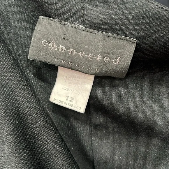 Connected appeal black dress 1 shoulder size  12  little shimmer Good Condition - Picture 10 of 10